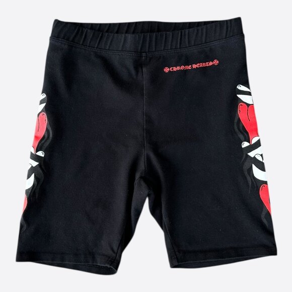 Chrome Hearts Matty Boy Black Sick Heart Women's Bike Shorts - Picture 1 of 6